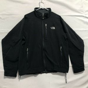 The North Face Apex Jacket Black Full-Zip Men's XL Polyester Blend Shell Soft
